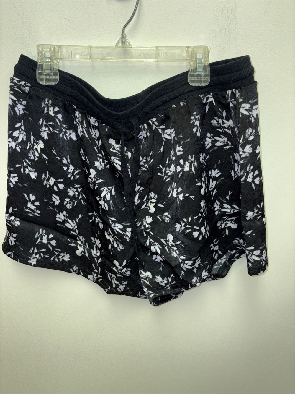 Bare Necessities Black Floral Athletic Lounge Shorts